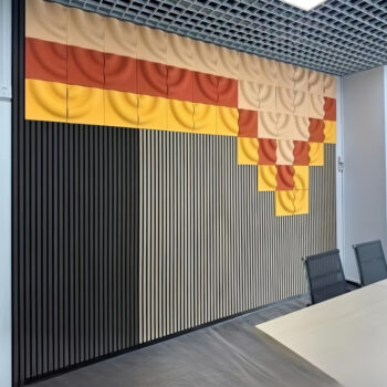 Tấm tiêu âm hoa văn Swirl vòng xoáy 3D sáng tạo GDSW