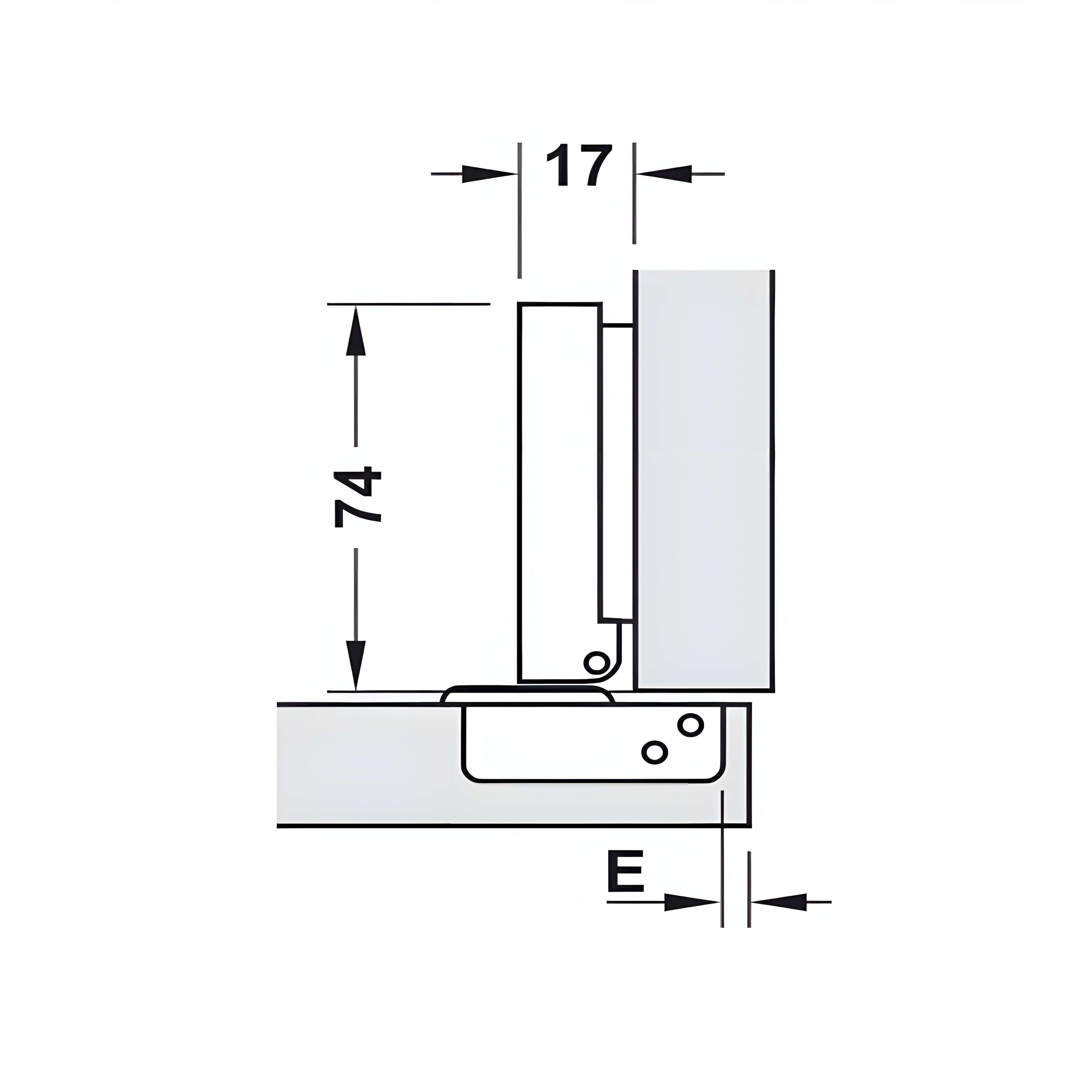 Bản lề trùm ngoài Metalla SM 110° giảm chấn Hafele 315.06.750 5