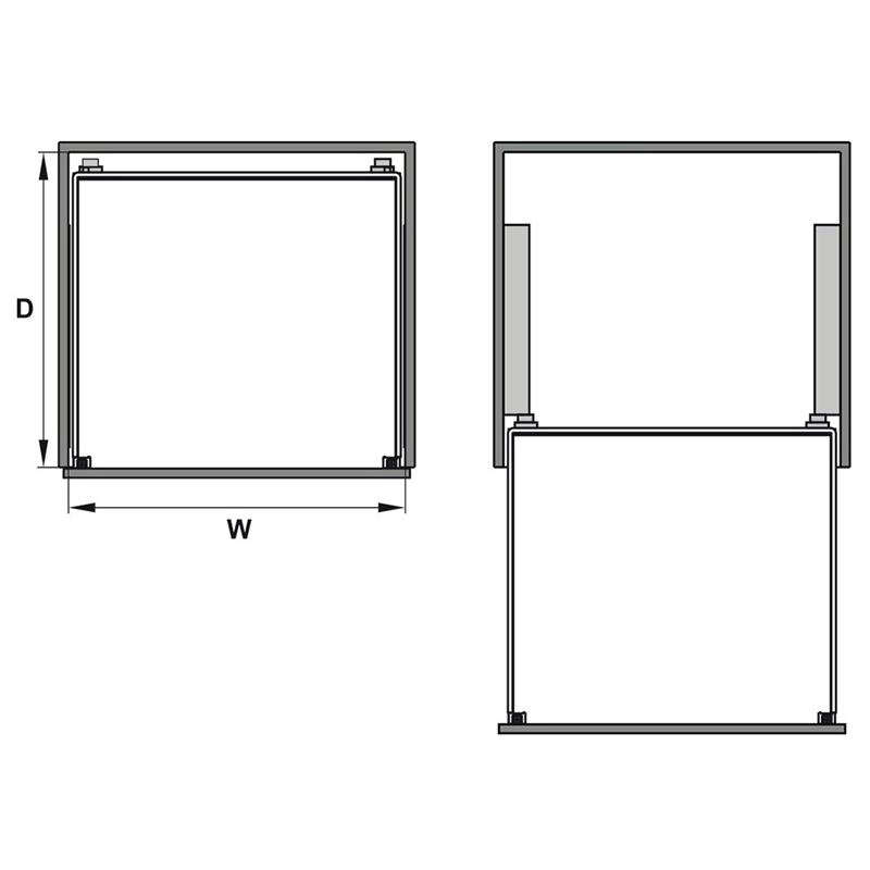 Bản vẽ Bộ giá để xoong nồi Cappella Hafele 549.08.023