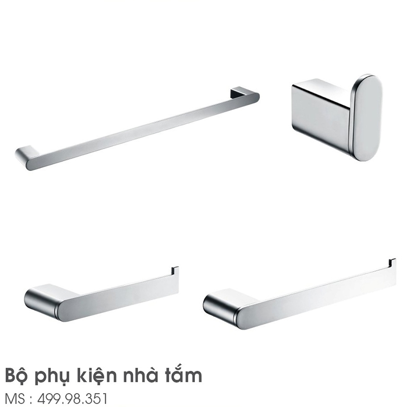 Bộ phụ kiện nhà tắm màu bạc Chiba Hafele 499.98.351 4