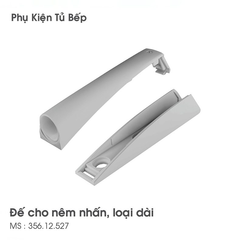 Đế cho nêm nhấn loại dài màu xám Hafele 356.12.527 7