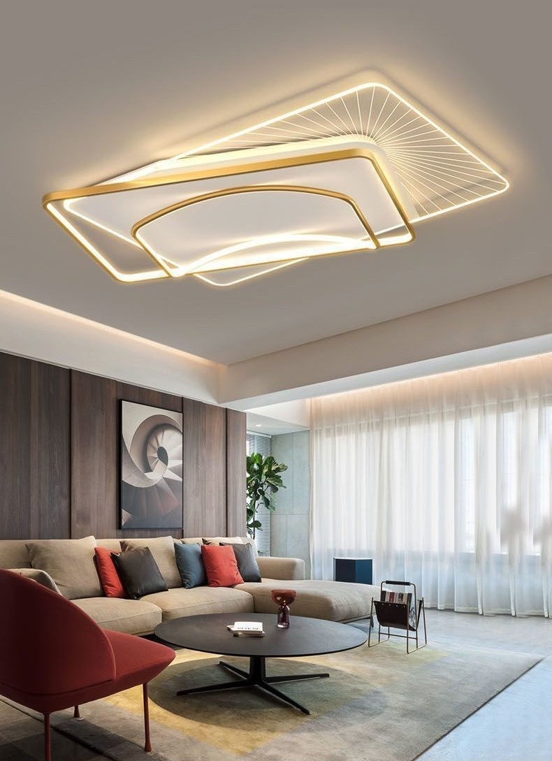 Đèn Led ốp trần chữ nhật phong cách Bắc Âu NVC076 6
