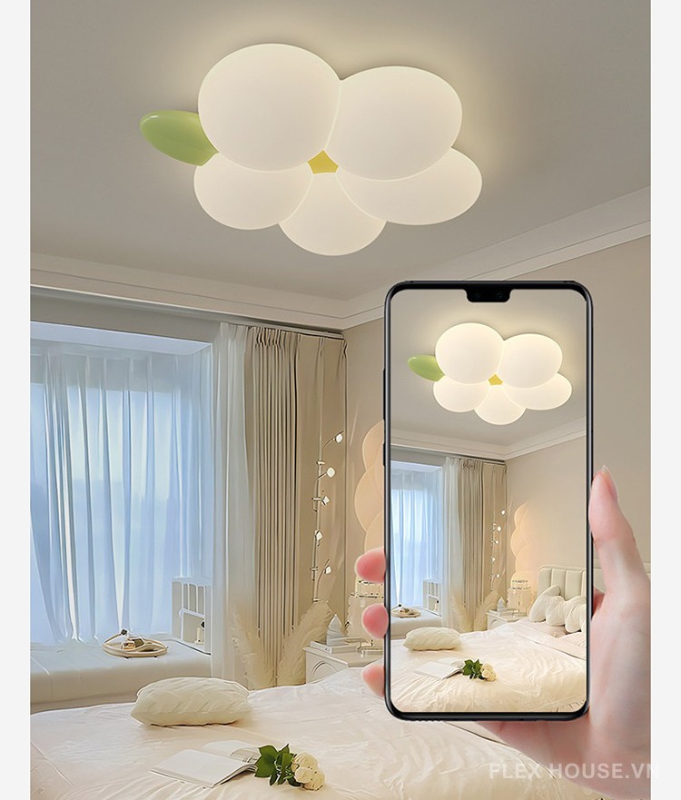 Đèn ốp trần hình hoa decor phòng trẻ em NVC405 8