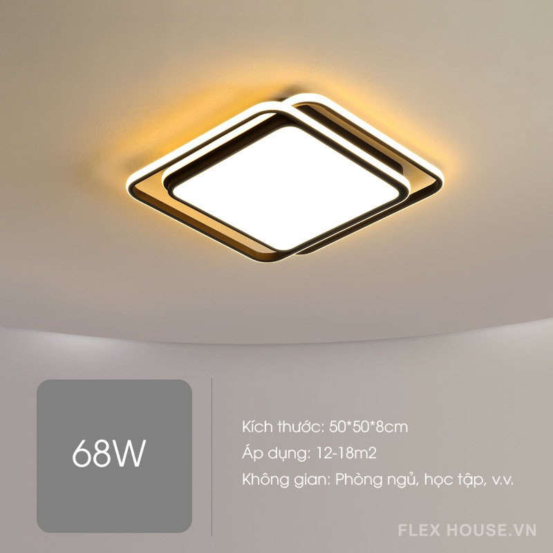 Đèn ốp trần phòng khách hình học ấn tượng NVC691 6