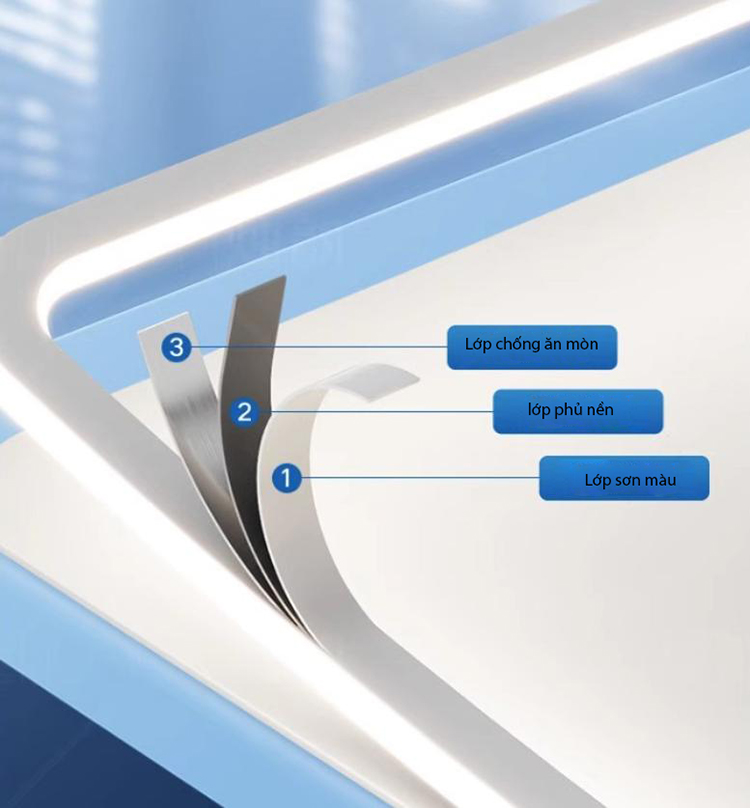Đèn trần Led chữ nhật phòng khách hiện đại NVC898 9
