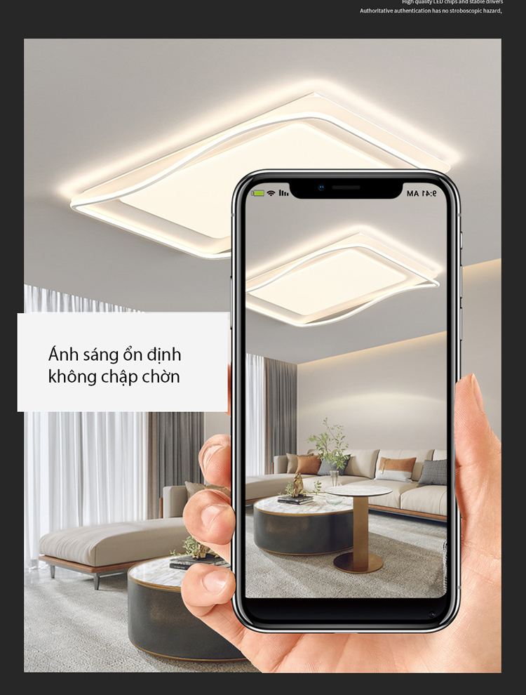 Đèn trần Led chữ nhật phòng khách hiện đại NVC898 8