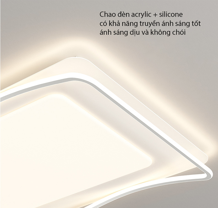 Đèn trần Led chữ nhật phòng khách hiện đại NVC898 6