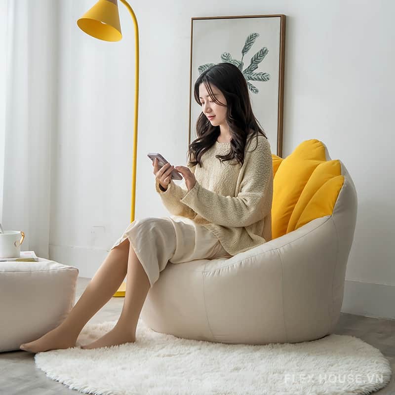 Ghế lười hạt xốp hình vương niệm tại Flexhouse VN