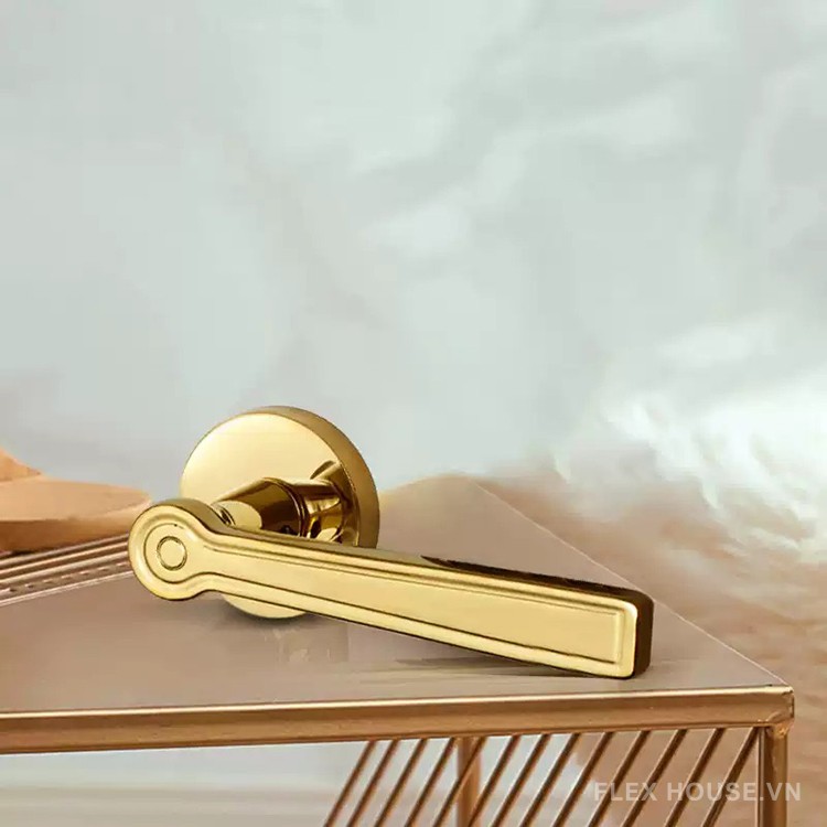 Khóa cửa hợp kim tay gạt sáng bóng SHB370 8