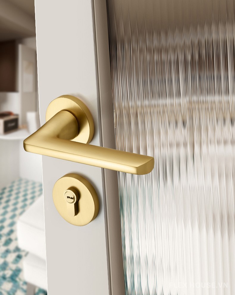 Khóa cửa phòng tay gạt hợp kim sang trọng A01-218ZY 5