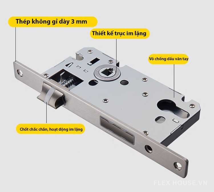 Khóa cửa phòng tay gạt phong cách Bắc Âu SHB736 10