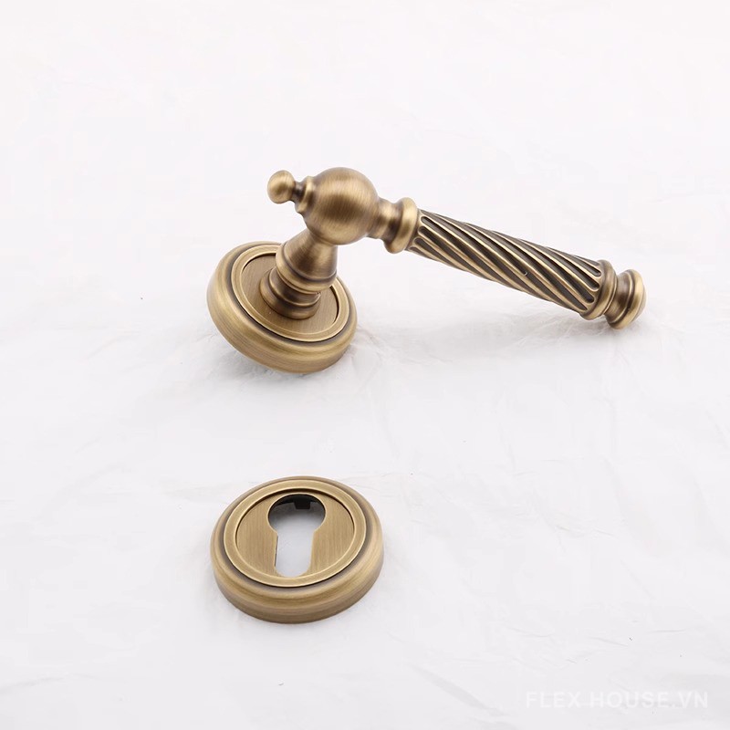 Khóa cửa tay gạt bằng đồng kiểu Pháp Vintage GL409 6