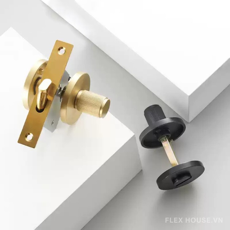Khóa cửa trượt bằng đồng núm vặn DOR663 8