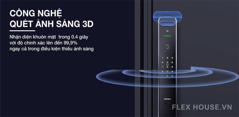 Khóa điện tử nhận diện khuôn mặt PP9100 Hafele 912.20.697 6