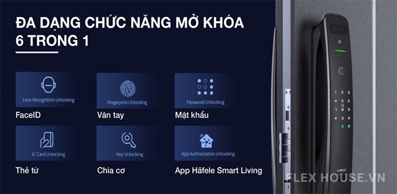 Khóa điện tử nhận diện khuôn mặt PP9100 Hafele 912.20.697 7
