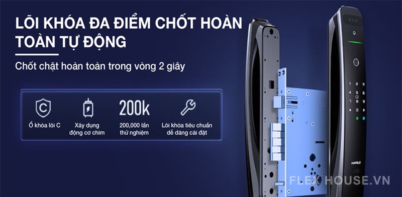 Khóa điện tử nhận diện khuôn mặt PP9100 Hafele 912.20.697 8