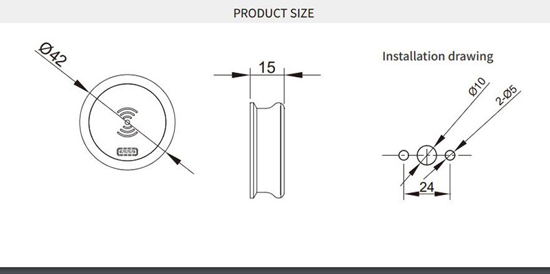 Khóa thẻ từ ngăn kéo tủ Taura F129 6