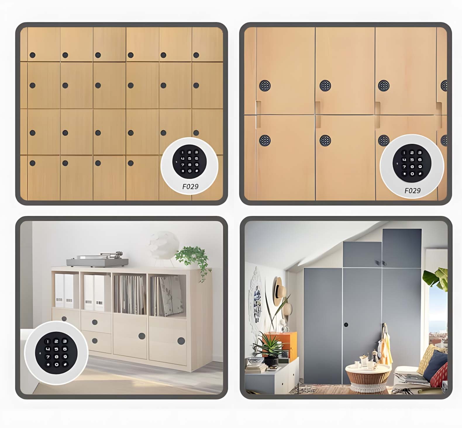 Khóa tủ gỗ bằng mật mã loại núm tròn Taura YLF029 7