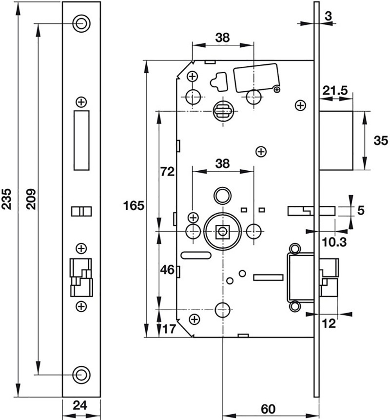 Khóa vân tay cao cấp PP8100 Hafele 912.05.69 10
