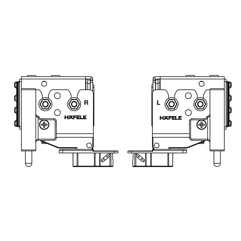 Phụ kiện cửa trượt tủ Slido Fold 20VF Hafele 401.30.009 5