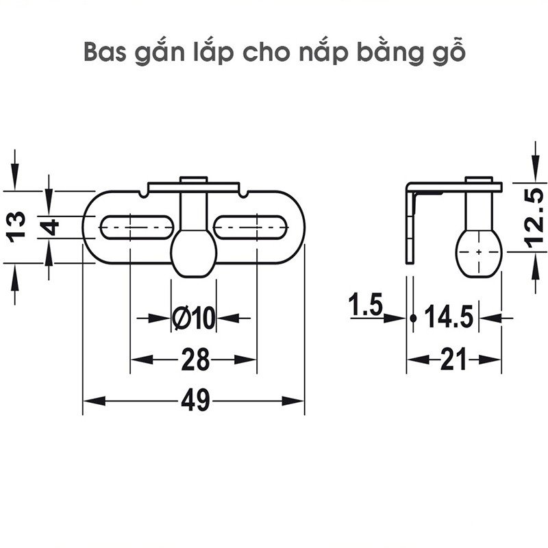 Pittong đẩy cánh tủ 80N Hafele 373.82.907 11