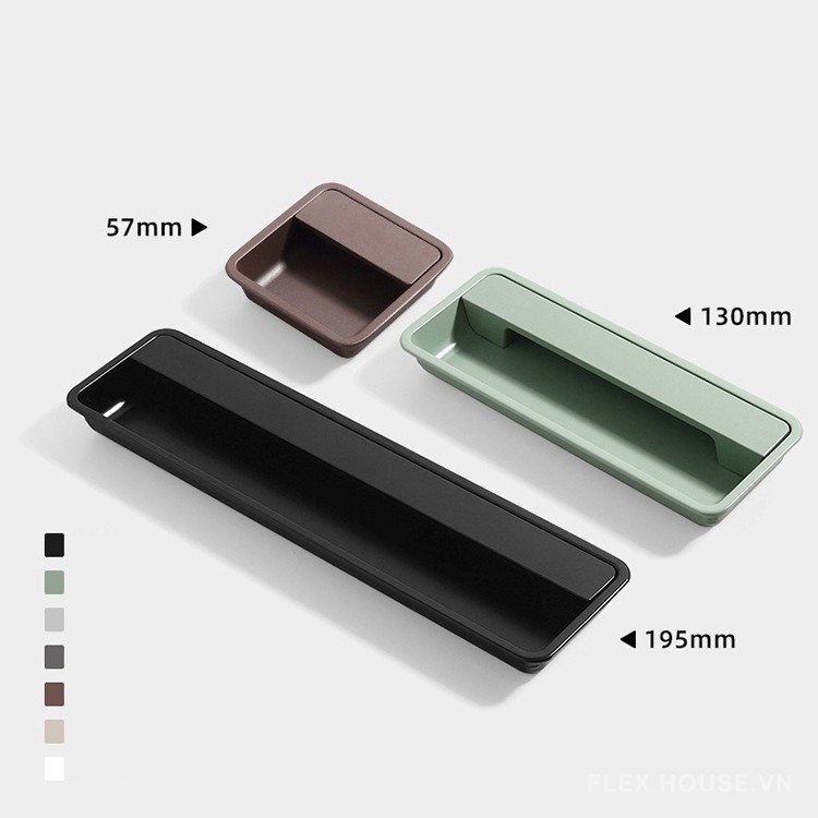 Tay nắm âm ngăn kéo tủ hợp kim nhiều màu JH526 9