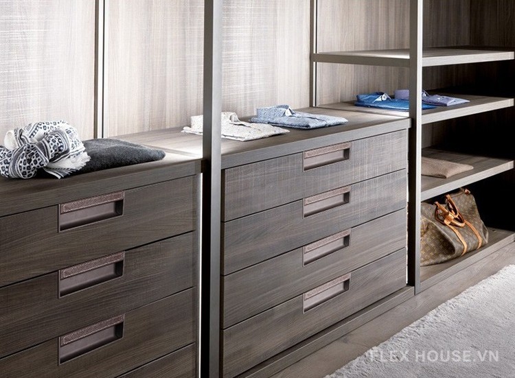 Tay nắm âm tủ hợp kim phối da ấn tượng XC923 13