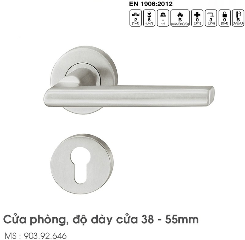 Tay nắm gạt cửa phân thể tối giản Hafele 903.92.646 3