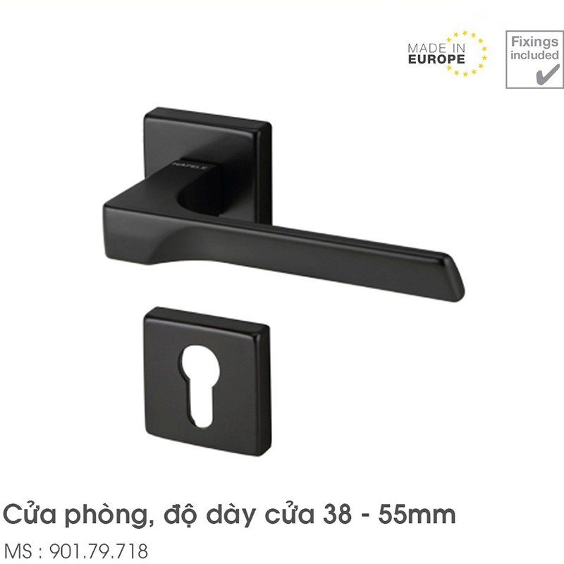 Tay nắm gạt cửa phòng Flash Hafele 901.79.718 4