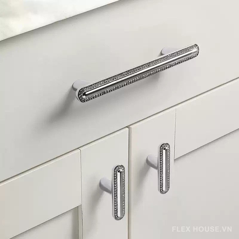 Tay nắm tủ hợp kim khảm đá kiểu Pháp SHB650 6