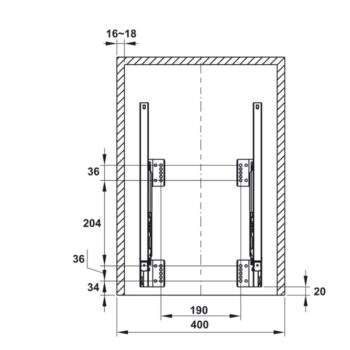 Thùng rác gắn cánh tủ bếp Viola Hafele 503.48.505(3)