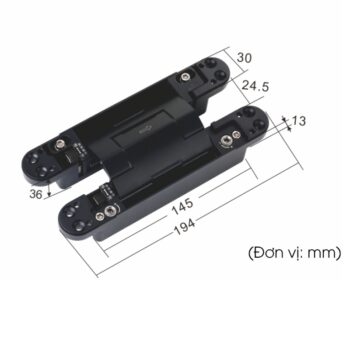Bản lề âm cửa tải trọng 40kg đa năng Taura DL-L099T