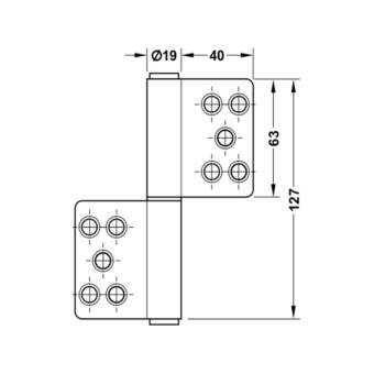 Bản lề nâng hạ chịu tải 80kg đa dụng Hafele 926.13.903