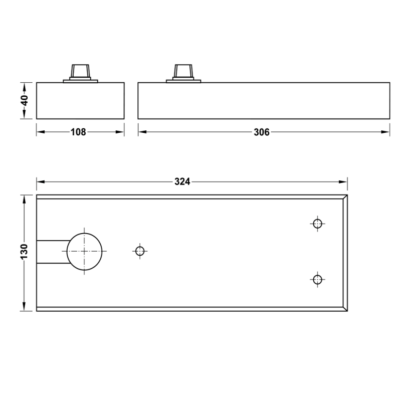 Bản lề sàn DCL41 EN2 70Kg Hafele 932.84.025