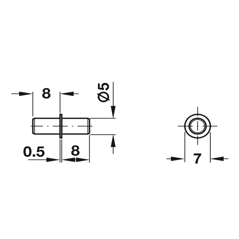 Bas đỡ kệ loại lắp nhấn Hafele 282.43.905