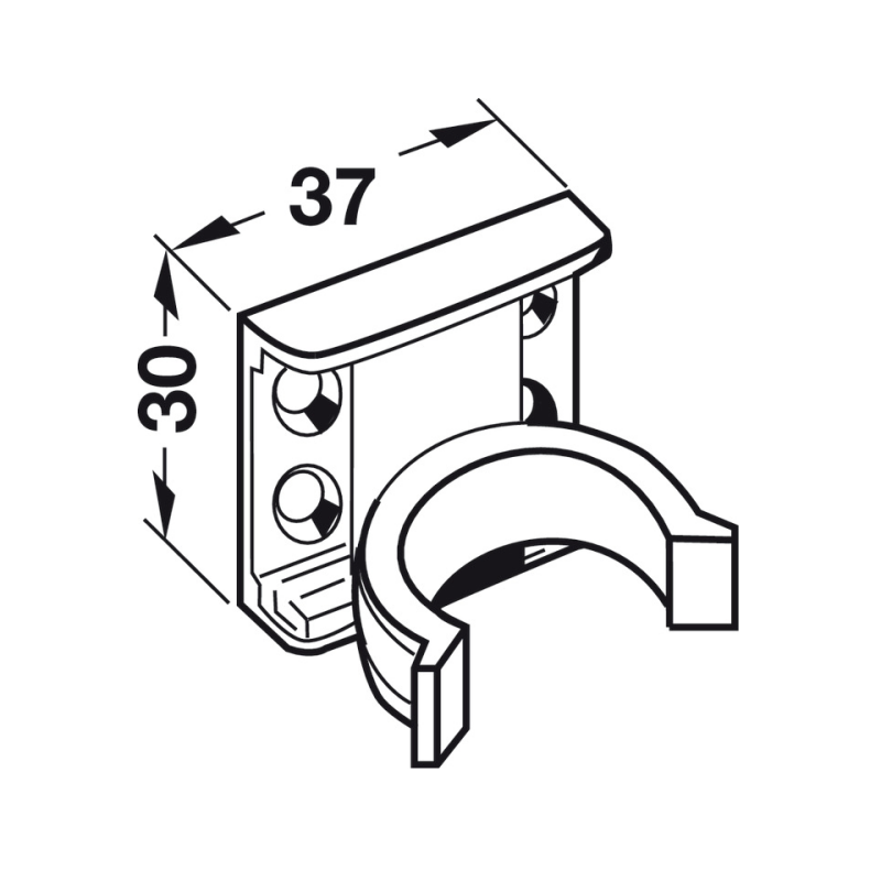 Bas kẹp chân tủ bắt vít Hafele 637.45.906