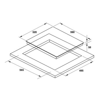 Bếp điện từ âm 3 vùng nấu HC-I603B Hafele 536.61.791