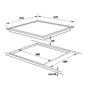 Bếp điện từ âm 4 vùng nấu HC-I604D Hafele 535.02.040