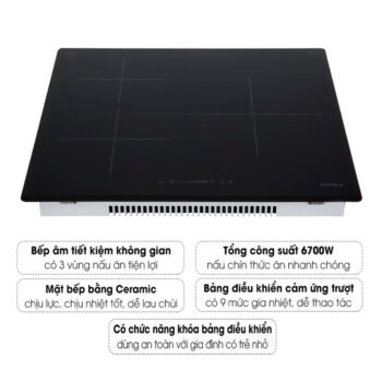 Bếp từ 3 vùng nấu lắp âm HC-I603D Hafele 536.61.631