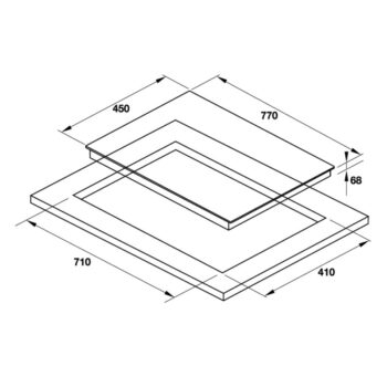 Bếp từ kết hợp hồng ngoại HC-M773D Hafele 536.61.705