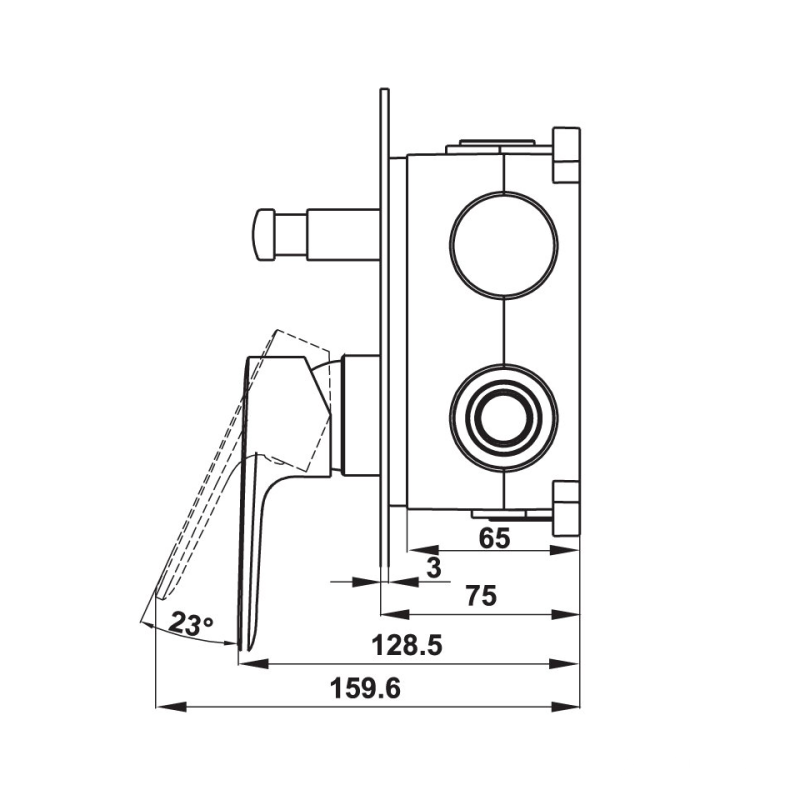 Bộ trộn âm 2 đường nước Hafele 589.15.037