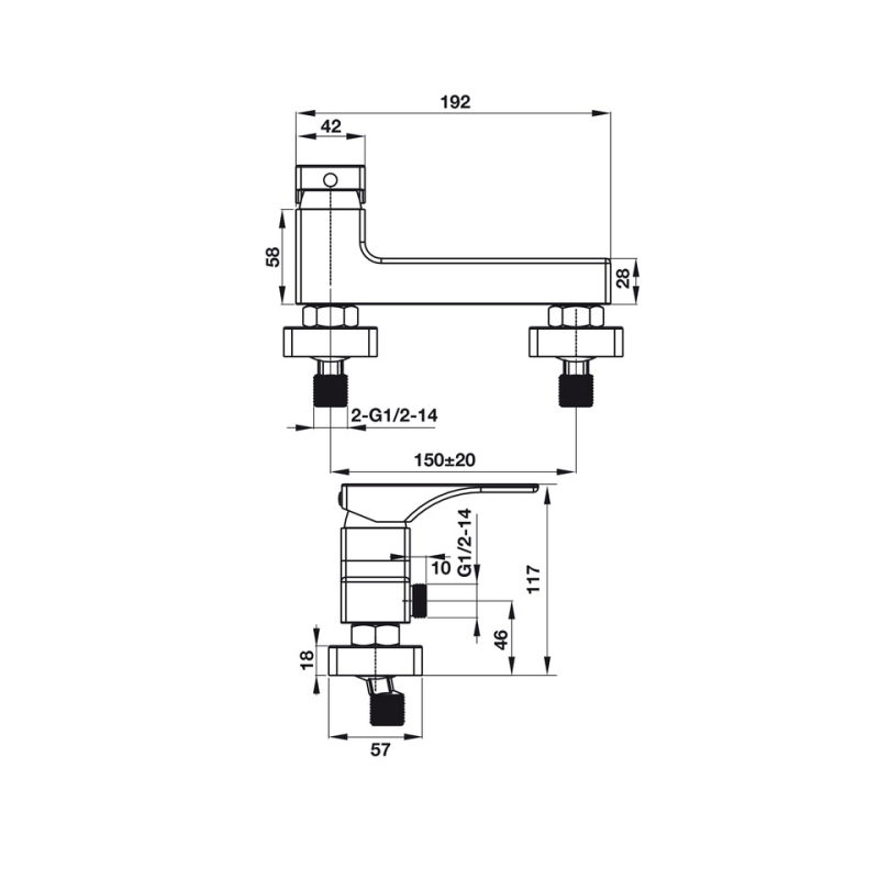Bộ trộn nổi 1 đường nước Regal Hafele 495.61.123