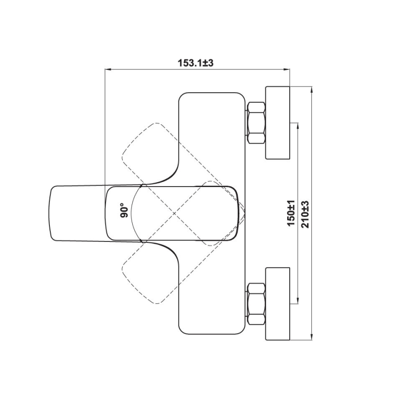 Bộ trộn nổi 2 đường nước Kobe Hafele 589.15.005