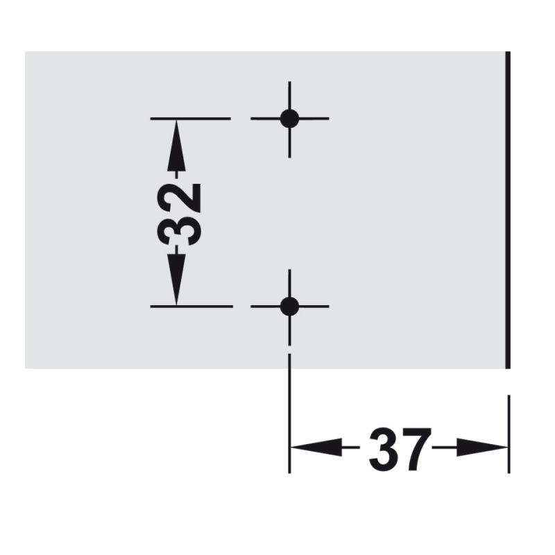 Đế bản lề tủ Metalla A 310A Hafele 311.03.104
