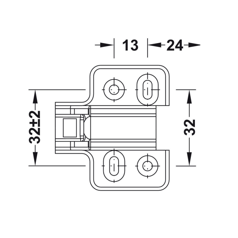 Đế bản lề tủ SM 100 Hafele 315.98.550