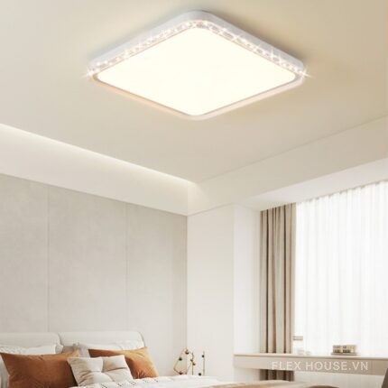 Đèn ốp trần acrylic viền giả pha lê sáng tạo NVC771