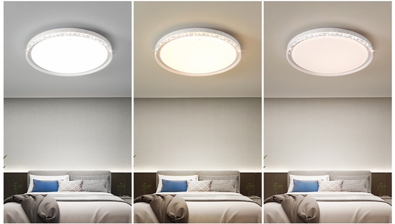 Đèn ốp trần acrylic viền giả pha lê sáng tạo NVC771