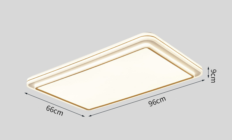 Đèn ốp trần chao Acrylic viền vàng hiện đại NVC531