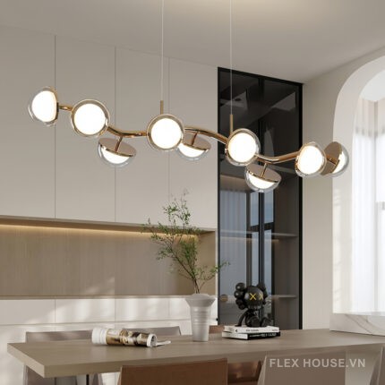 Đèn thả trần thanh dài nghệ thuật sang trọng NVC448