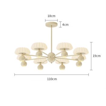 Đèn trần chùm 8 bóng màu sắc tinh tế NVC647